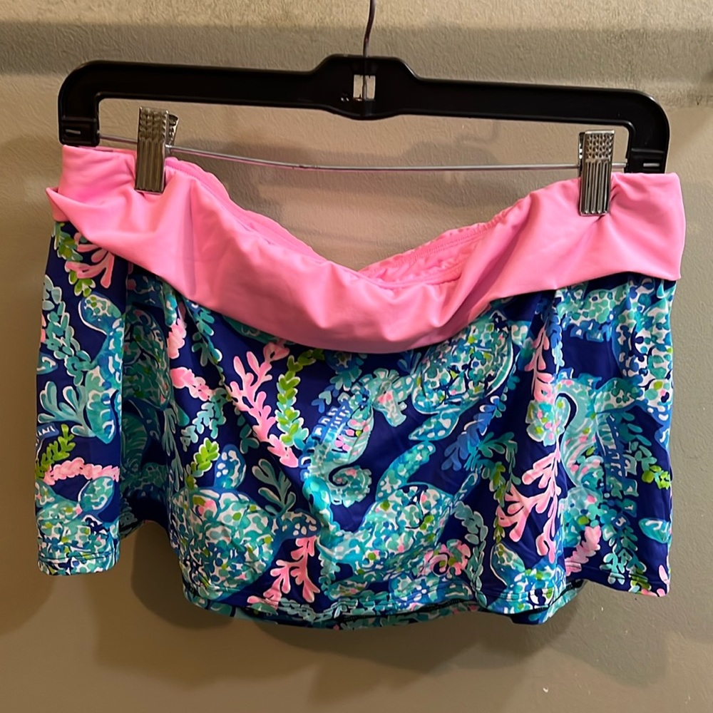 Lilly Pulitzer blue turtle villa swim bottom